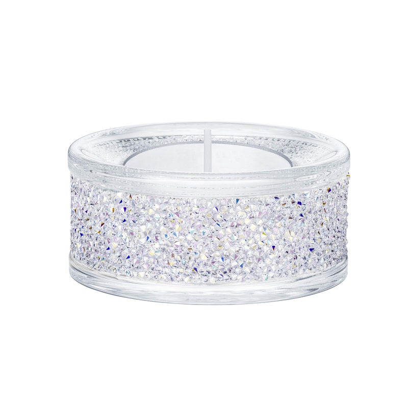 SWAROVSKI حامل شمعة SWAROVSKI شيمر، حامل شمعة مع كريستالات سواروفسكي الشفافة مع تأثير الشفق القطبي، جزء من مجموعة شيمر من سواروفسكي - Image 1